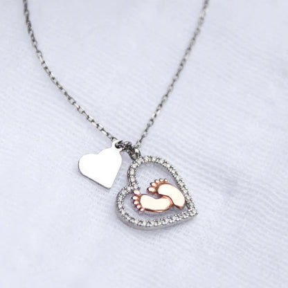 Baby Feet Heart Necklace – To My Mummy