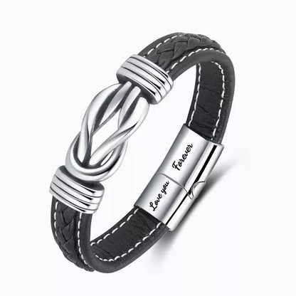 To My Man ‘Forever Linked Together’ Braided Leather Bracelet