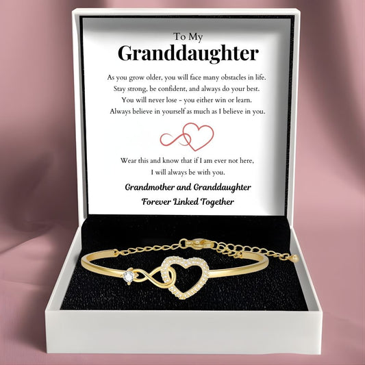 To My Granddaughter – Infinity Heart Bracelet