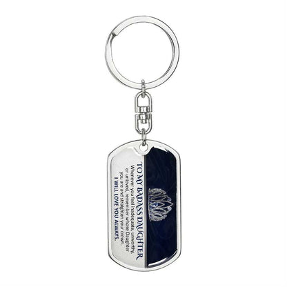 To My Daughter Keychain