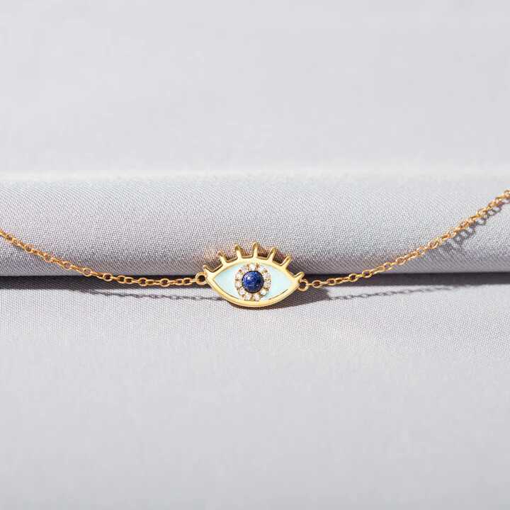 Enamel Evil Eye Bracelet