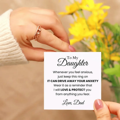 To My Daughter –  Fidget Ring for Anxiety Relief (Adjustable)