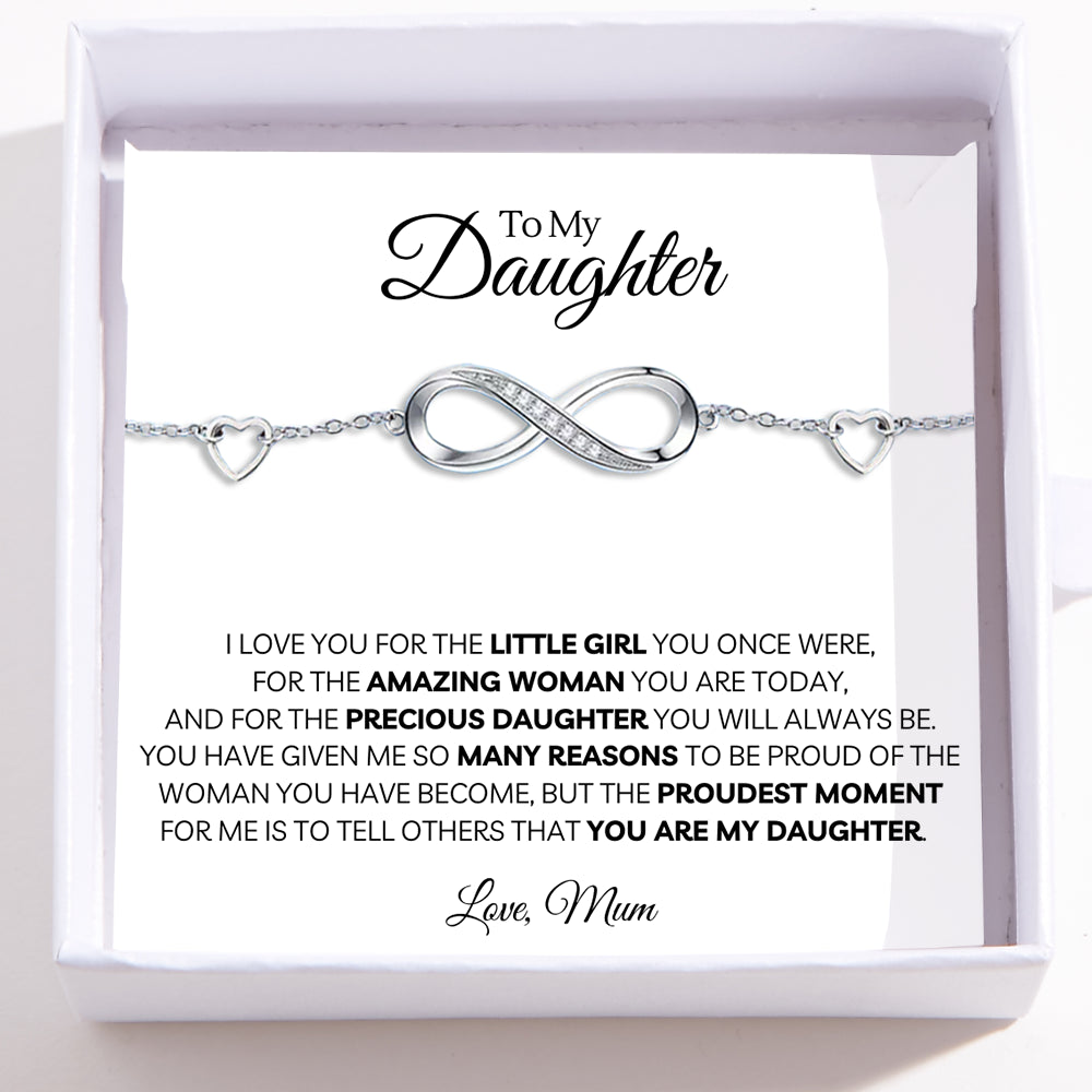 Mother Daughter Bracelet – Infinite Love Bracelet – Proud That You’re My Daughter