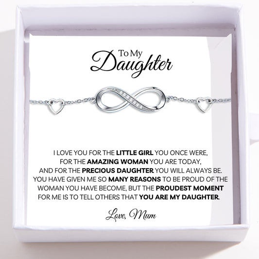 Mother Daughter Bracelet – Infinite Love Bracelet – Proud That You’re My Daughter