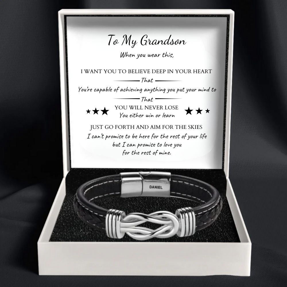 To My Grandson – Infinite Love Personalised Name Bracelet