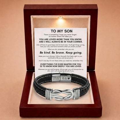 Infinite Love Personalised Name Bracelet For Son - You're Loved More Than You Know