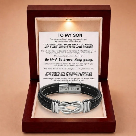 Infinite Love Personalised Name Bracelet For Son - You're Loved More Than You Know
