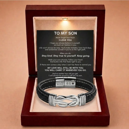 Infinite Love Personalised Name Bracelet For Son - My Love Will Always Be With You