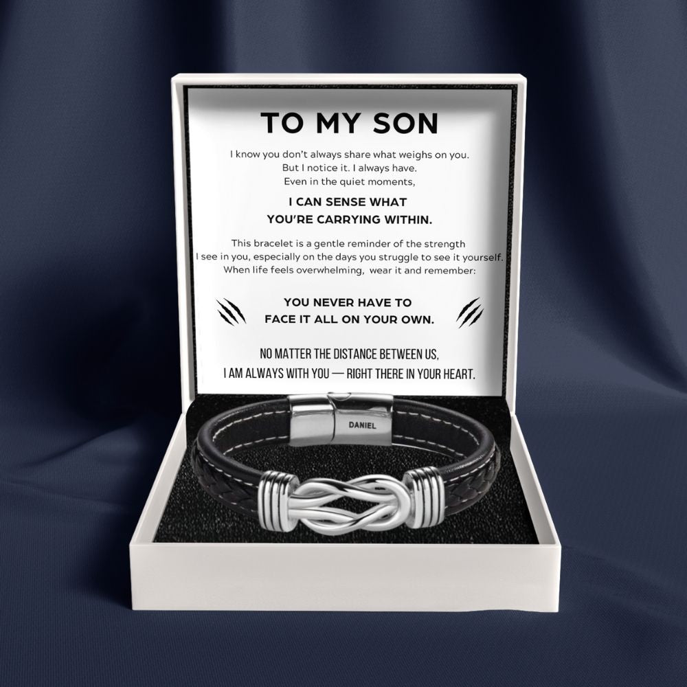 To My Son – Infinite Love Personalised Name Bracelet