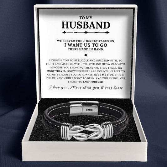To My Husband – Infinite Love Personalised Name Bracelet