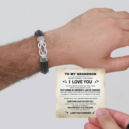To My Grandson – Infinite Love Personalised Name Bracelet