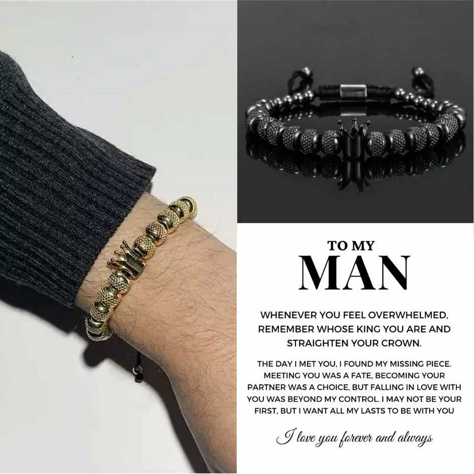 To My Man – Crown Bracelet