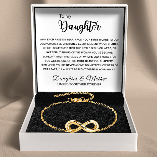 Infinity Name Bracelet for Daughter