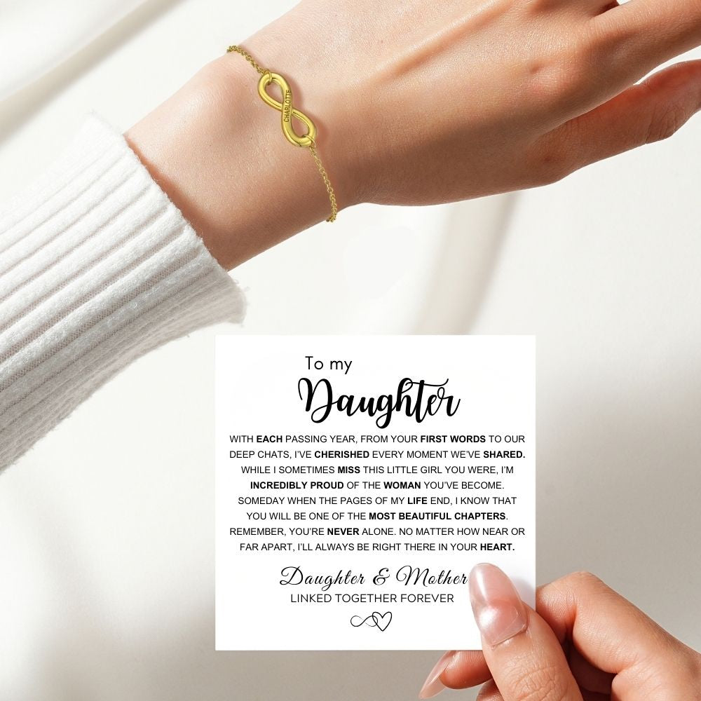 Infinity Name Bracelet for Daughter
