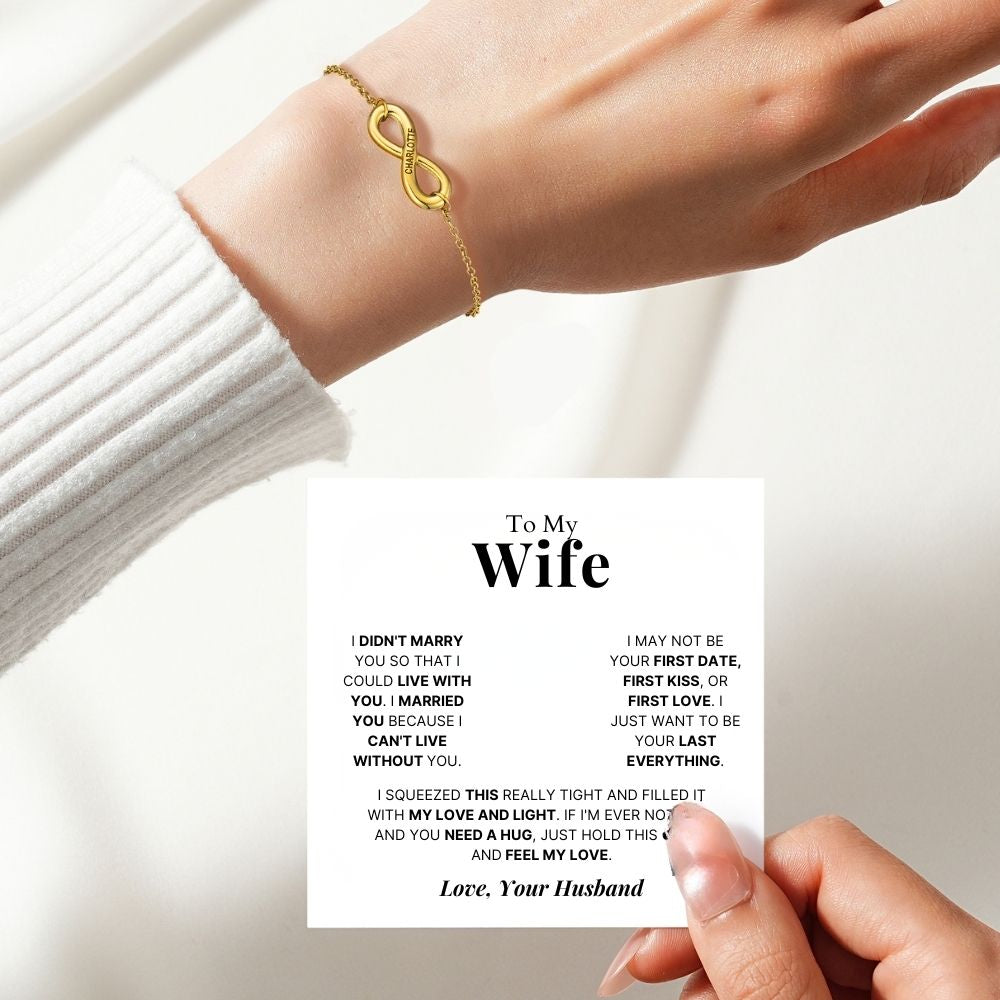 Infinity Name Bracelet for Wife