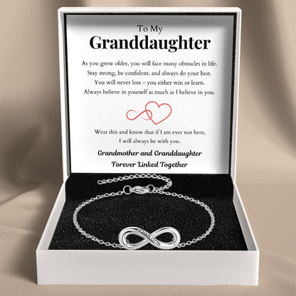 Infinity Name Bracelet for Granddaughter