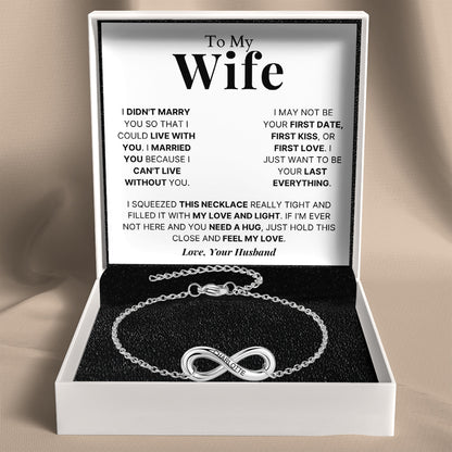 Infinity Name Bracelet for Wife