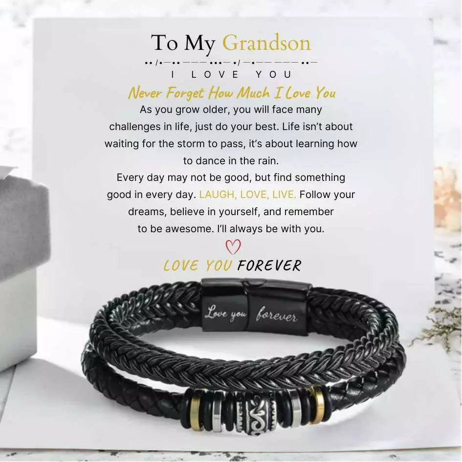 To My Grandson ‘Love You Forever’ Bracelet