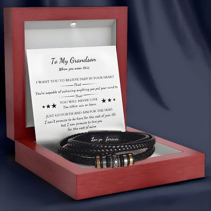 To My Grandson ‘Love You Forever’ Bracelet