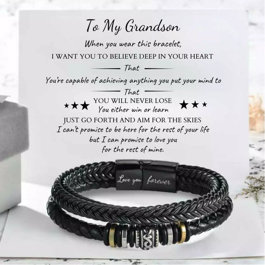 To My Grandson ‘Love You Forever’ Bracelet