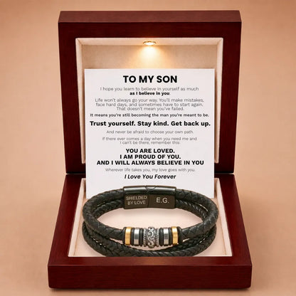 To My Son 'Love You Forever' Bracelet - I Will Always Believe In You