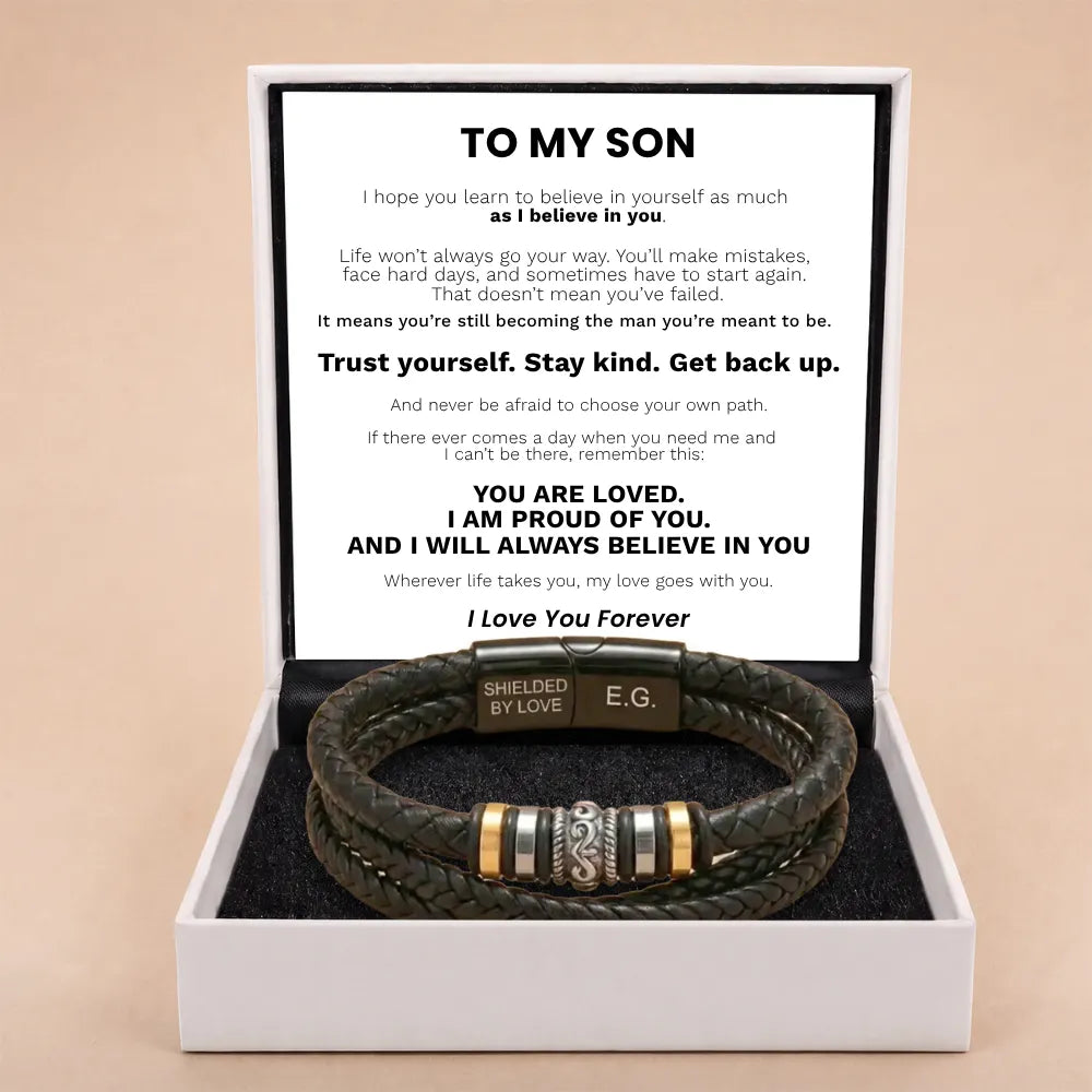 To My Son 'Love You Forever' Bracelet - I Will Always Believe In You