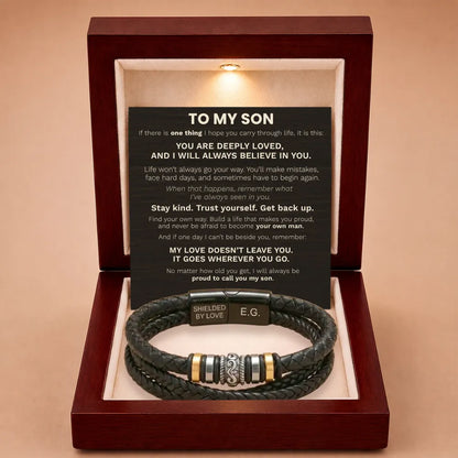 To My Son 'Love You Forever' Bracelet - Proud To Call You My Son