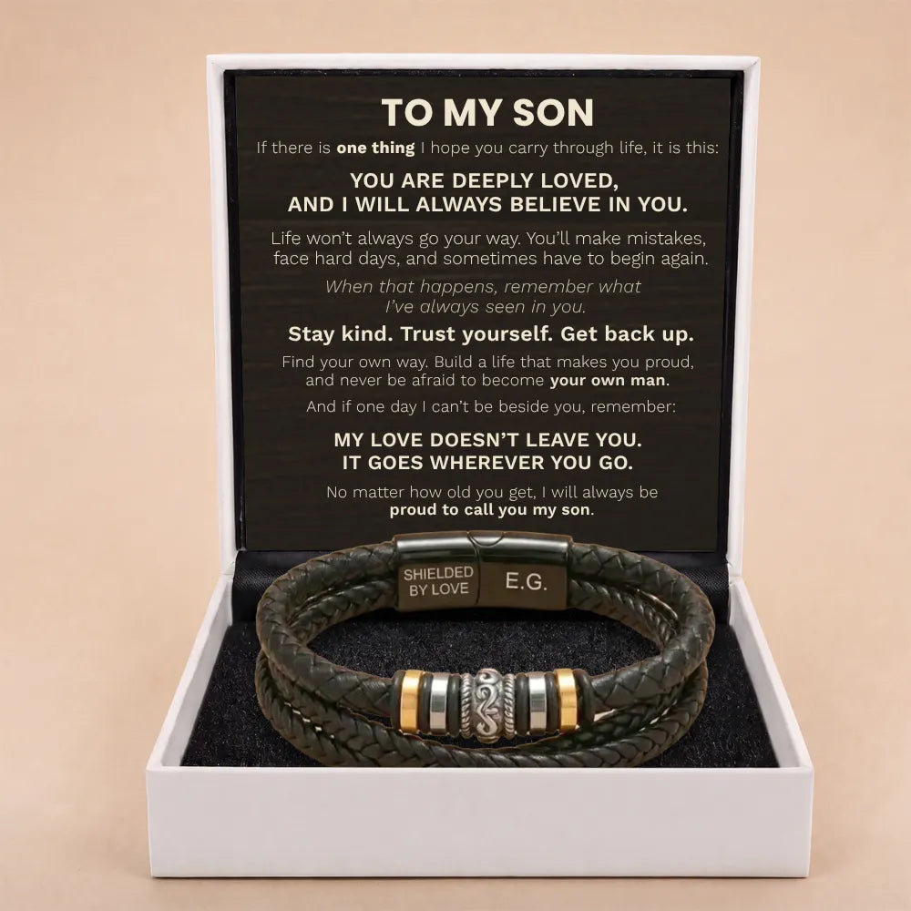 To My Son 'Love You Forever' Bracelet - Proud To Call You My Son