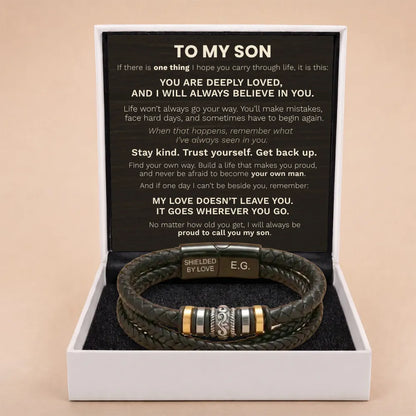 To My Son 'Love You Forever' Bracelet - Proud To Call You My Son