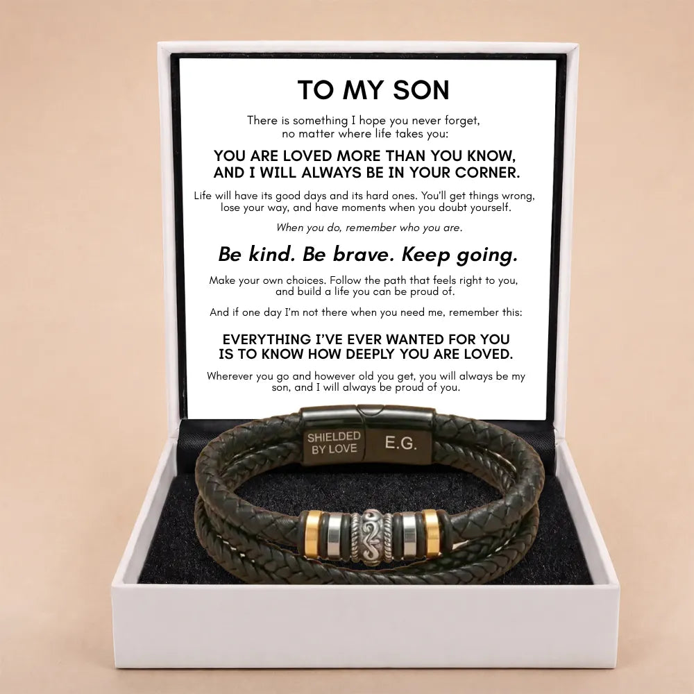 To My Son 'Love You Forever' Bracelet - You're Loved More Than You Know