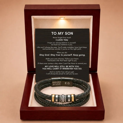To My Son 'Love You Forever' Bracelet - My Love Will Always Be With You