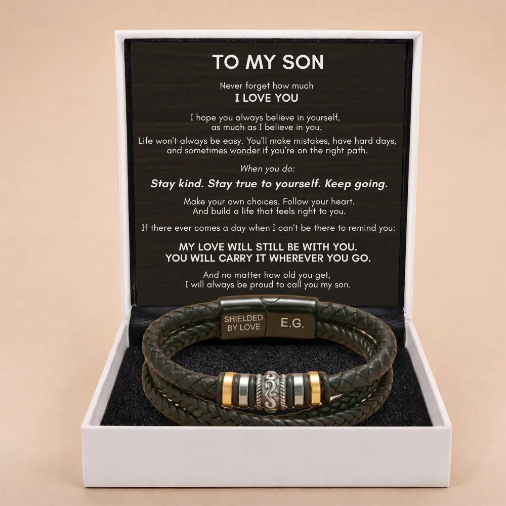 To My Son 'Love You Forever' Bracelet - My Love Will Always Be With You