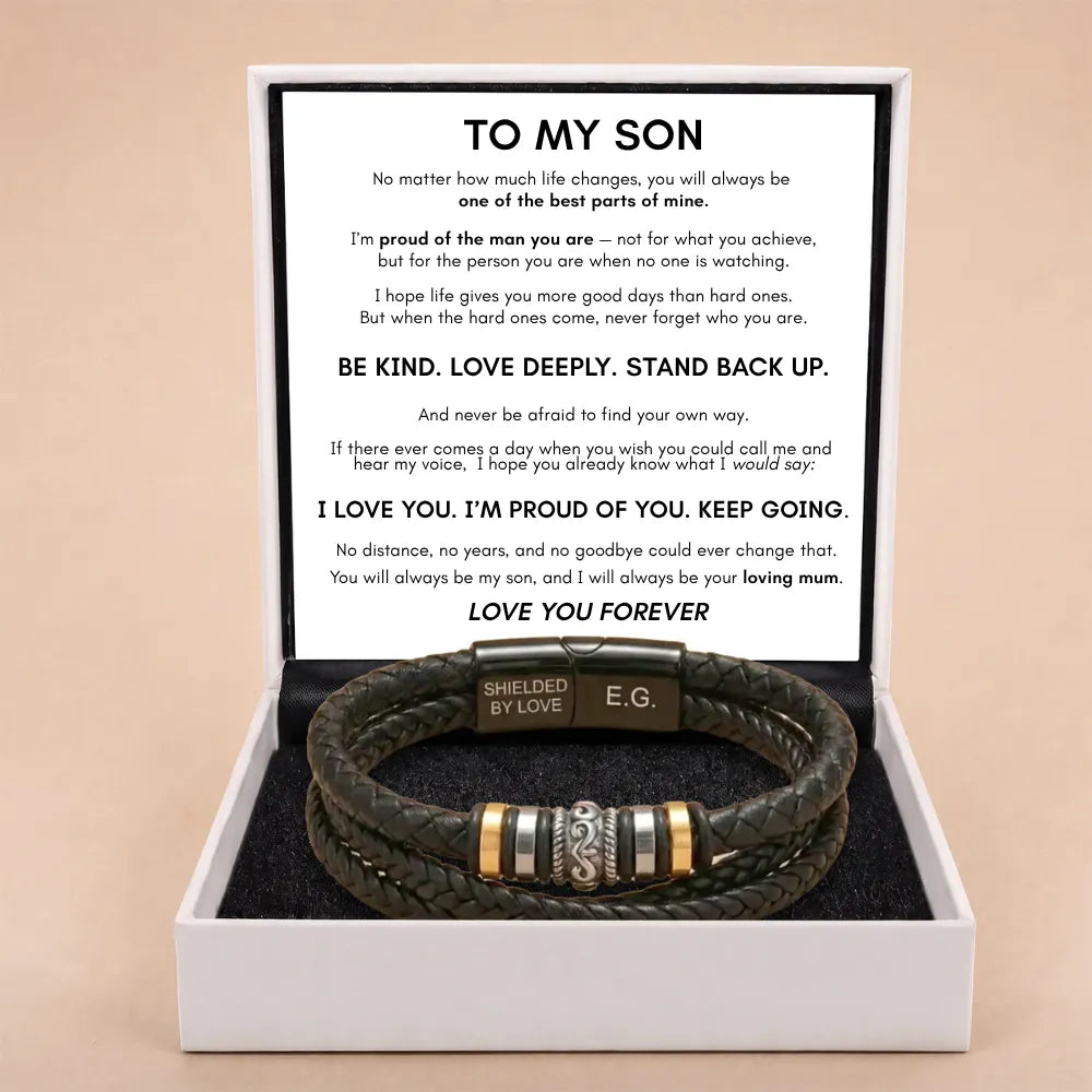 To My Son 'Love You Forever' Bracelet - Proud of the Man You Are