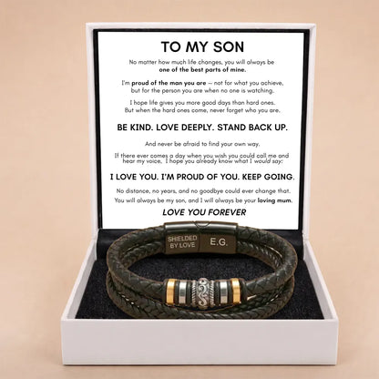 To My Son 'Love You Forever' Bracelet - Proud of the Man You Are
