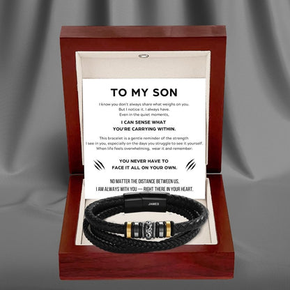 To My Son – ‘Love You Forever’ Personalised Name Bracelet