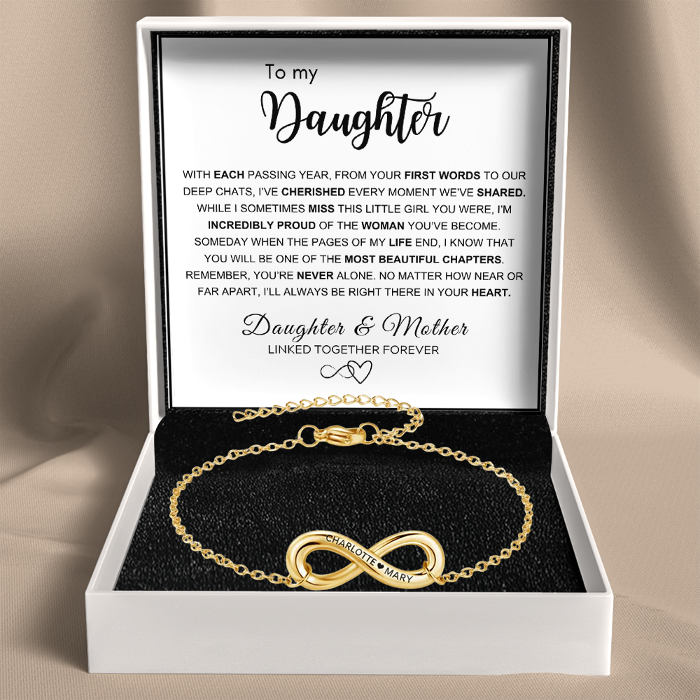 Infinity Name Bracelet for Daughter