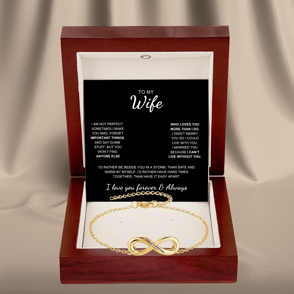 Infinity Name Bracelet for Wife