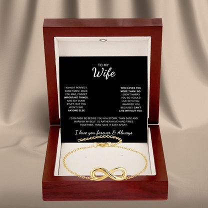 Infinity Name Bracelet for Wife