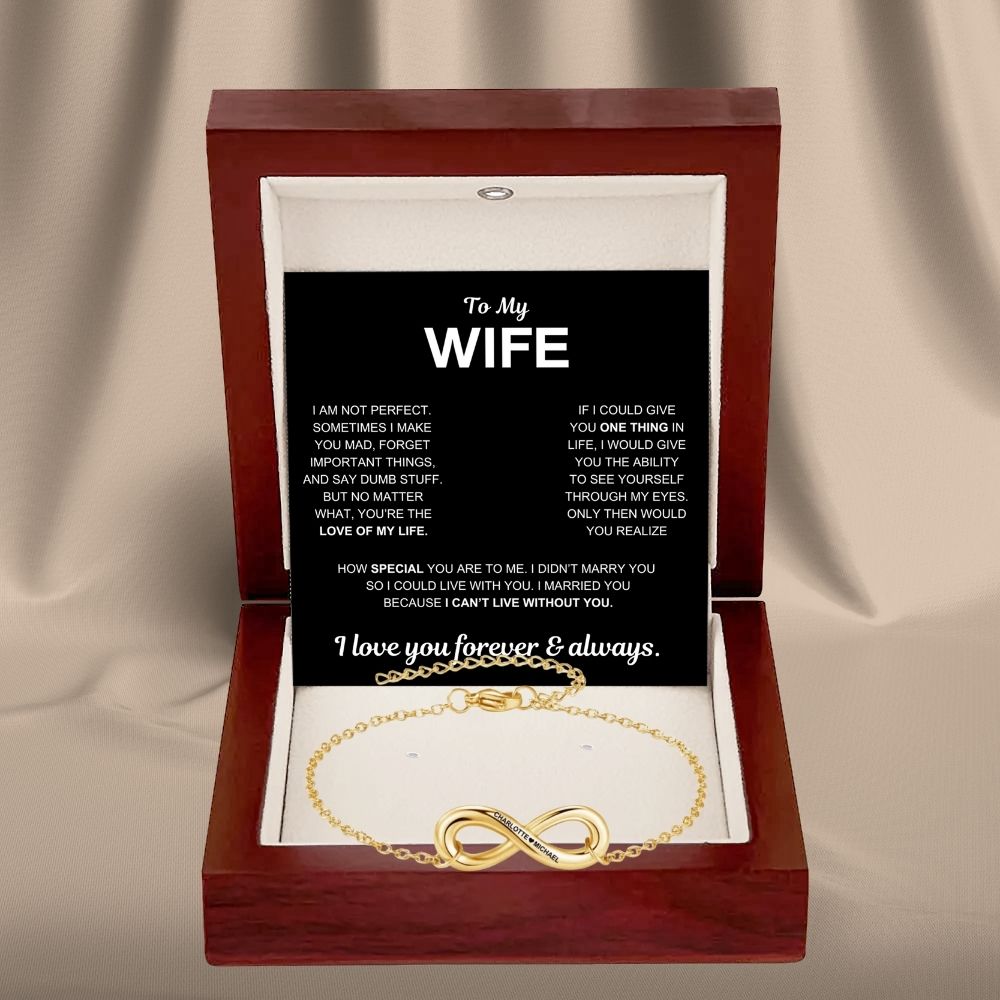 Infinity Name Bracelet for Wife