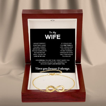 Infinity Name Bracelet for Wife