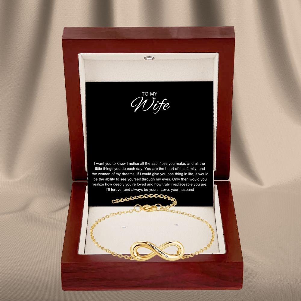 Infinity Name Bracelet for Wife