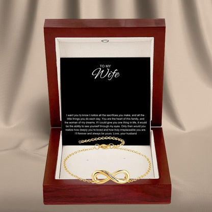 Infinity Name Bracelet for Wife