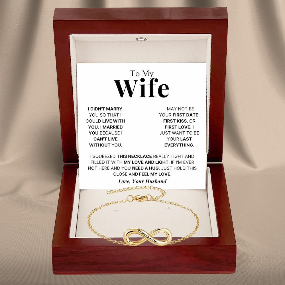 Infinity Name Bracelet for Wife