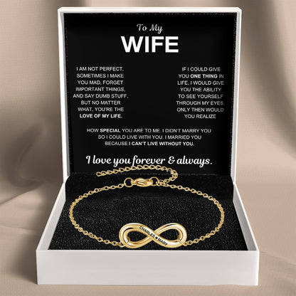 Infinity Name Bracelet for Wife