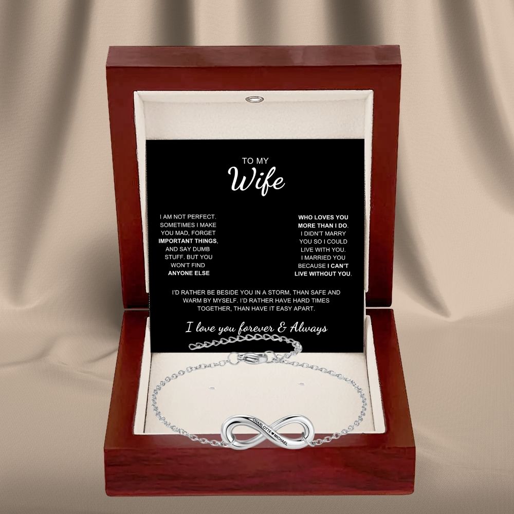 Infinity Name Bracelet for Wife