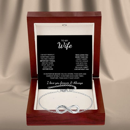 Infinity Name Bracelet for Wife