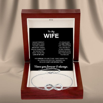 Infinity Name Bracelet for Wife