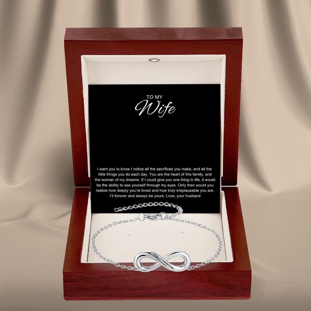 Infinity Name Bracelet for Wife