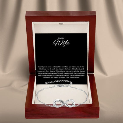 Infinity Name Bracelet for Wife