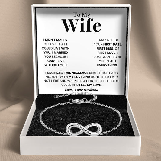 Infinity Name Bracelet for Wife